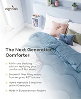 Night Lark Coverless Linen Comforter, Queen