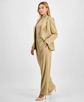 Bar Iii Womens One Button Blazer Mock Neck Sweater Pants Exclusively At Macys