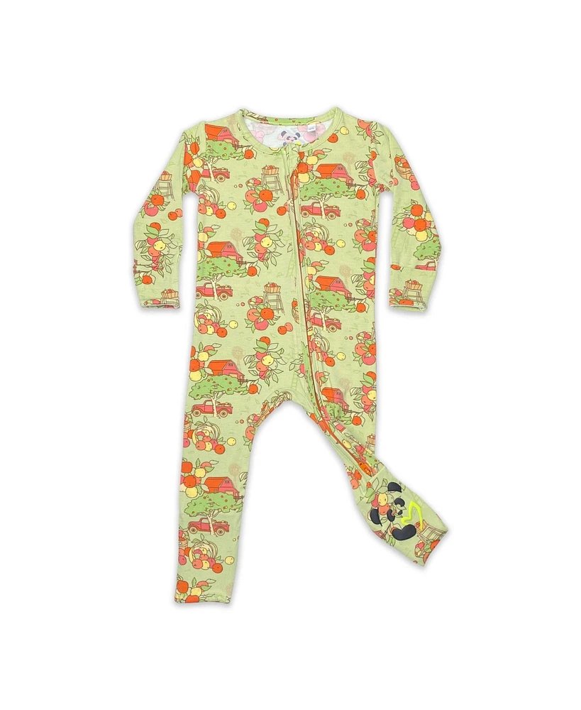 Bellabu Bear Baby Unisex Baby Apple Orchard Convertible Footie Pajama