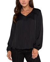 Liverpool Los Angeles Women's Smocked V-Neck Top