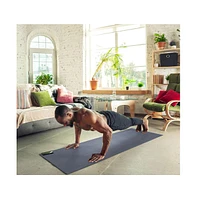 HolaHatha 72 x 24" High Density 0.5" Thick Non Slip Home Workout Yoga Mat, Black