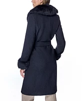 Julia & Stella by Maximilian Women's Wool Wrap Coat