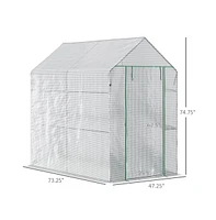 Slickblue Walk-in Greenhouse for Plants Perfect for Year-Round Gardening and Plant Care