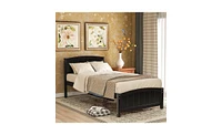 Slickblue Wood Platform Bed with Headboard,Footboard and Wood Slat Support