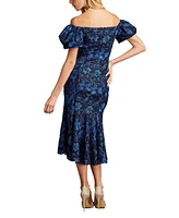 Tadashi Shoji Women's Bavi Off-Shoulder Midi Dress