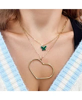 The Lovery Malachite Butterfly Charm 14K Gold