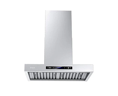 Iktch Inch Wall Mount Range Hood with 900 Cfm, Stainless Steel Backsplash