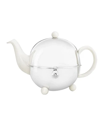 Bredemeijer Ceramic Teapot with Felt Lined Stainless Steel Cozy