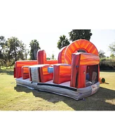 JumpOrange Shadow Obstacle Course Bounce House Inflatable for Kids and Adults with Blower, Commercial Grade, Pop Ups, Outdoor Indoor, Rental Quality