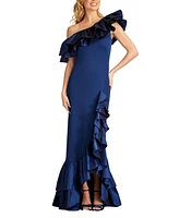 Tadashi Shoji Women's Bala Ruffle Trim Gown