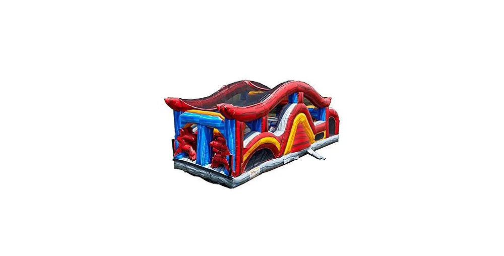 JumpOrange Shadow Obstacle Course Bounce House Inflatable for Kids and Adults with Blower, Commercial Grade, Pop Ups, Outdoor Indoor, Rental Quality