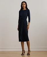 Lauren Ralph Lauren Women's Twist-Front Stretch Jersey Midi Dress