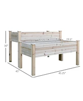 Slickblue Wood Planter Box for Indoor and Outdoor Plants - Durable and Stylish Garden Container