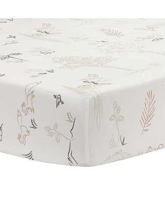 Lambs & Ivy Treetop Fox Woodland Breathable Cotton Fitted Crib/Toddler Sheet