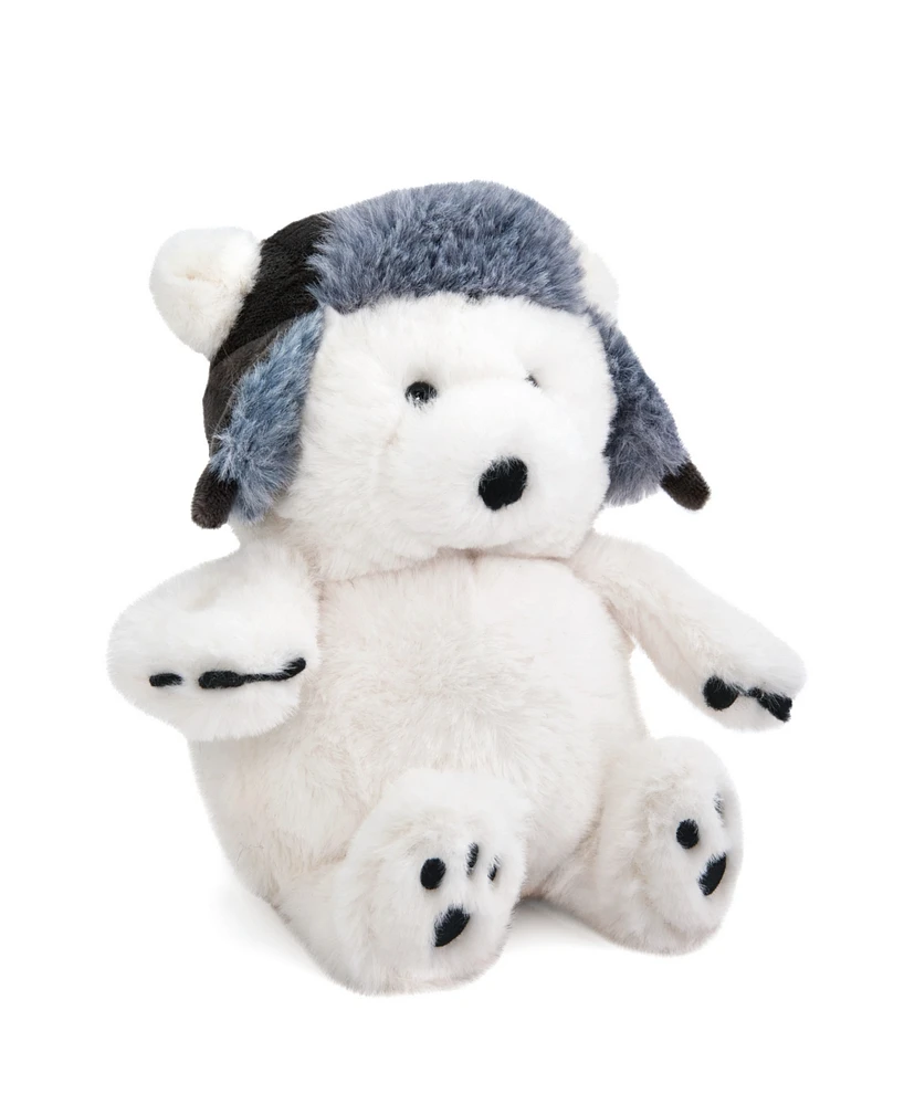 Geoffrey's Toy Box 6" Winter Polar Bear with Hat Plush Toy