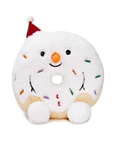 Geoffrey's Toy Box Tasties 10" Donut Holiday Snowman Plush Toy