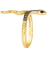 Le Vian Chocolate Diamond, Nude Diamond, & Blackberry Diamond Snake Ring (1/4 ct. t.w.) in 14k Gold