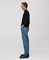 Mango Men's Medium-Wash Straight-Fit Jeans