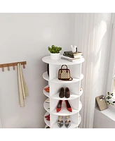 Slickblue 360-Degree Rotating 6-Layer Shoe Cabinet for Space-Saving Storage