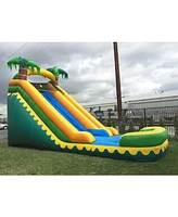 JumpOrange Commercial Grade Inflatable 18' Tropical Aloha Super Party Water Slide, 100% Pvc Vinyl with Air Blower