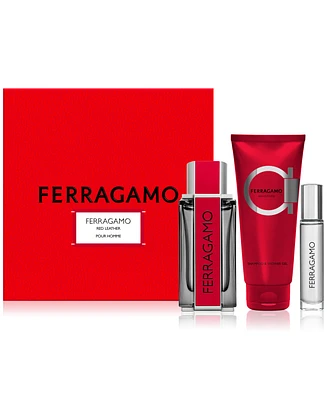 Salvatore Ferragamo Men's 3-Pc. Ferragamo Red Leather Eau de Parfum Gift Set