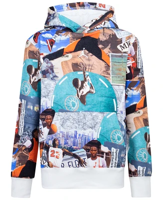 Jordan Big Boys Mj Brooklyn Fleece All-Over Print Hoodie