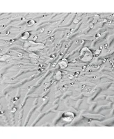 Awesome Home Starburst Water Repellent Crinkle Shower Curtain with Snap-in Liner and Hooks Set, 71"X72"