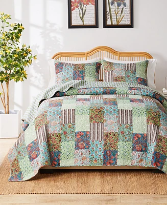 Greenland Home Fashions Jasmin Vintage Boho Reversible 2-Pc. Quilt Set, Twin/Twin Xl