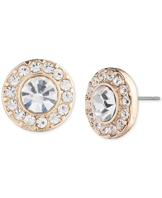 Lauren Ralph Lauren Gold-Tone Crystal Halo Polished Stud Earrings