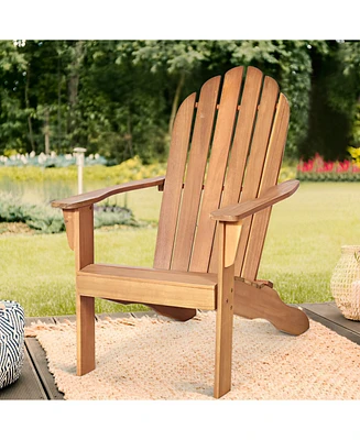 Vebreda Wood Outdoor Adirondack Chair with Ergonomic Design