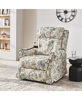 Hulala Home Ruprecht Farmhouse Lift Assist Power Recliner with Massage Heat and Manual Headrest