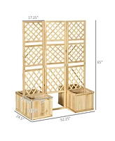 Slickblue Durable Wooden Planter Box for Indoor and Outdoor Use – Perfect for Flowers and Vegetables