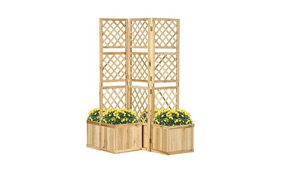 Slickblue Durable Wooden Planter Box for Indoor and Outdoor Use – Perfect for Flowers and Vegetables