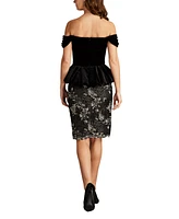 Tadashi Shoji Women's Selah Off Shoulder Peplum Dress