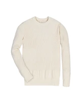 Hope & Henry Men's Organic Crew Neck Herringbone Detail Sweater