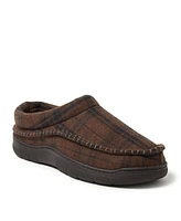 Dearfoams Men's Thompson Plaid Moccasin Toe Clog House Shoe Slipper