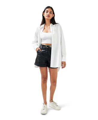 Belle & Bloom Women's Into You Oversized Shirt - White