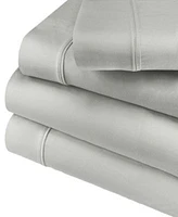 Superior 600 Thread Count Cotton Blend Solid Deep Pocket Sheet Set Olympic Queen