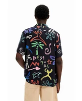 Desigual Men's Shirt with artistic motifs