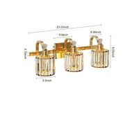 gaomon Crystal Gold Bathroom Vanity Light Light Modern Bathroom Vanity Light Fixtures Over Mirror Modern Crystal Vanity Lighting