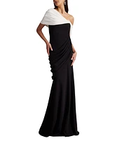 Tadashi Shoji Women's Prewitt Pleated Drape Gown