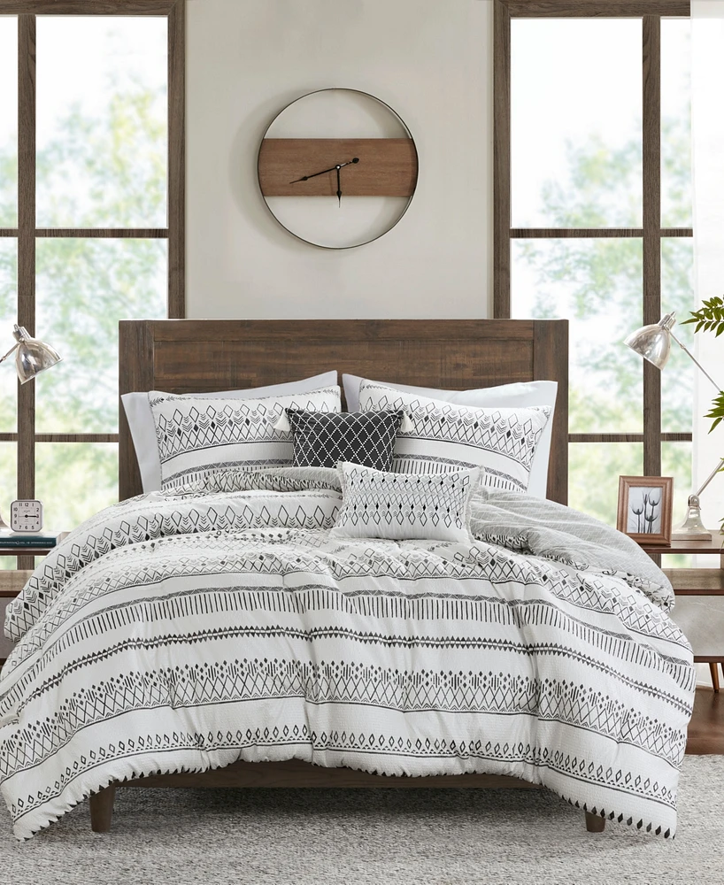 Madison Park Fraser Seersucker 5-Pc. Comforter Set, King/California King