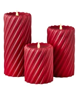 Seasonal Swirl Motion Flameless Candle, 4x10