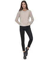 Dkny Jeans Petite Embellished Trim Sweater Top