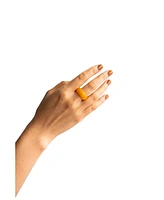 Mandarin — Orange jade stone ring