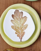 Vietri Autunno Oak Leaf Salad Plate