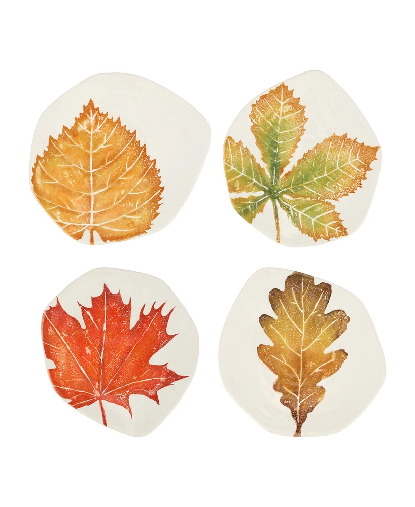 Vietri Autunno Assorted Salad Plates, Set of 4