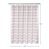 Awesome Home Horizontal Beach Stripe Water Repellent Shower Curtain ,72"X72"