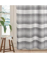 Awesome Home Horizontal Beach Stripe Water Repellent Shower Curtain ,72"X72" ,Navy Blue