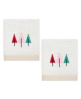 Nicole Miller Chic Tree 2-Pack Cotton Hand Towel Set, 28" x 16"